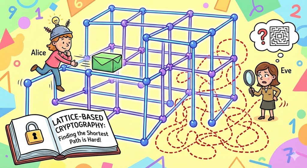 Schematic view of lattice problems (decorative only)